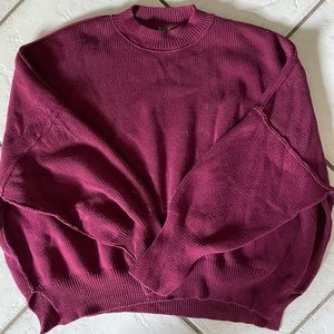 Free People Berry Oversized Crewneck Sweater